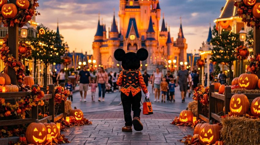 Mickey heeft het druk met Halloween